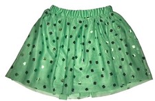 ST. PATRICK  S BRAND NEW SHAMROCK CLOVERLEAF GREEN TULLE SKIRT SZ S 6/6X NWT