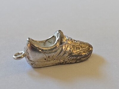 Sterling Silber ~ Schuh Anhänger ~ Sport Fußball ~ TOP DETAIL! VINTAGE!