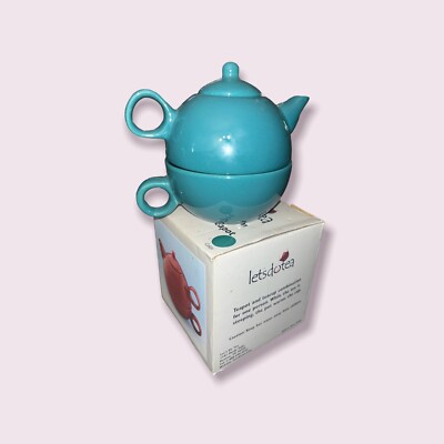 Let s Do Tea Tea-For-Me Green Stacking Tea Pot In Box