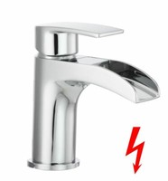 Wasserfall Niederdruck Waschtischarmatur Einhebelmischer Bad Armatur Chrom