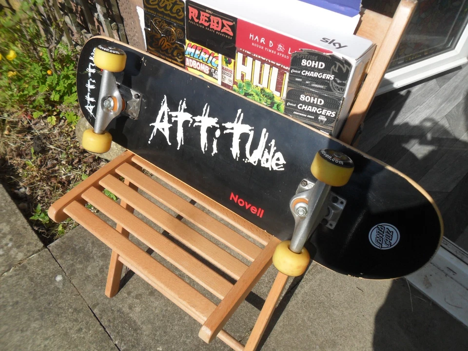 SANTA CRUZ COMPLETE SKATEBOARD NOVELL ATTITUDE GENUINE RARE LTD. EDITION 1996 - Image 4 of 4