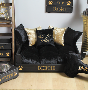 large personalised dog bed
