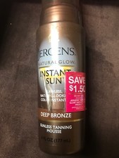 Jergens Natural Glows Instant Sun Deep Bronze Sunless Tanning Mousse, 6 fl oz