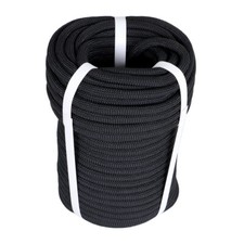 3/8 "x 100' BLACK Braided Polyester Arborist Rigging Rope Garden 3250lbs