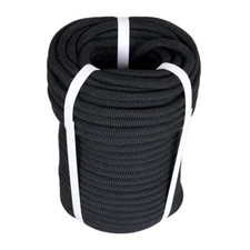 3/8 "x 100' BLACK Braided Polyester Arborist Rigging Rope Garden 3250lbs