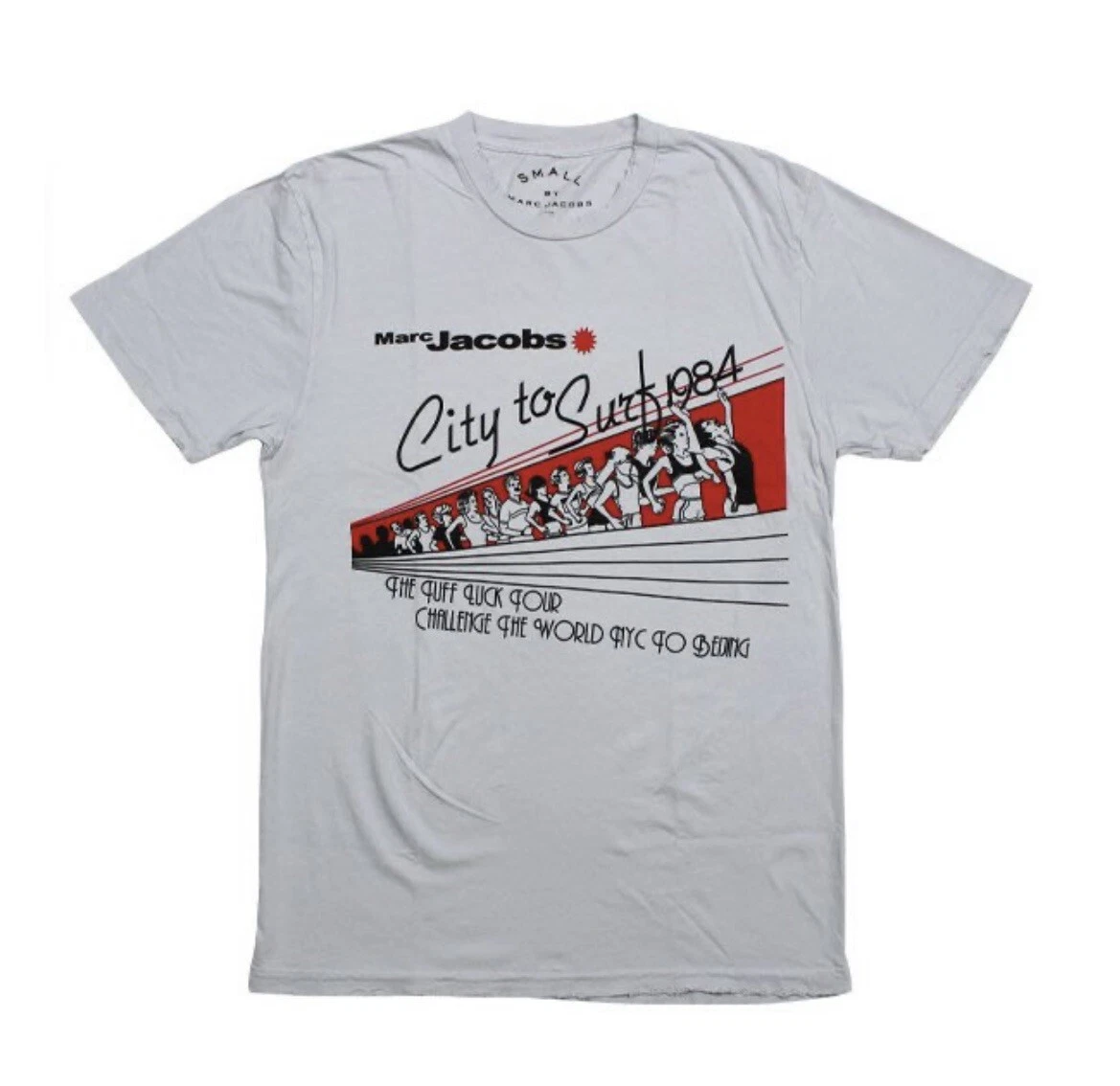 MARC JACOBS CITY TO SURF 1984 DISTRESSED T-SHIRT MENS SIZE SMALL (UNISEX)