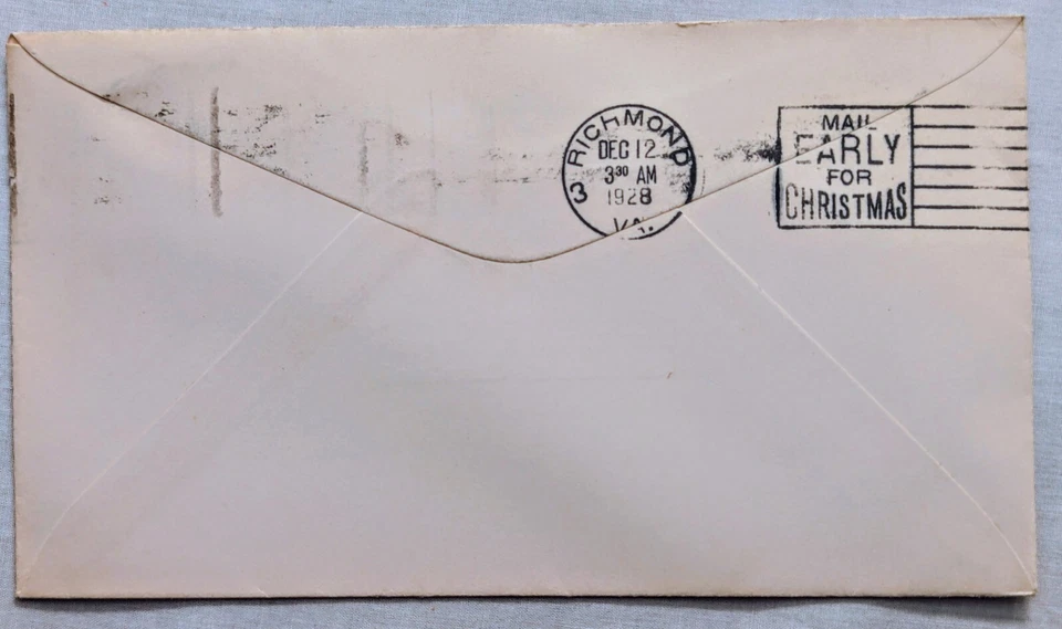 FDC Sc # 649-50 Matching Cover Pair - Orville Crowder - 12/12/1928 - Image 3 of 4