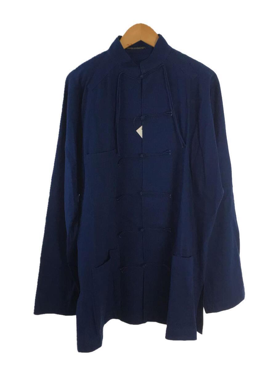 yohji yamamoto POUR HOMME 20SS BLUE SHAKA BUTTON JACKET 3 Navy linen  HN-J11-300