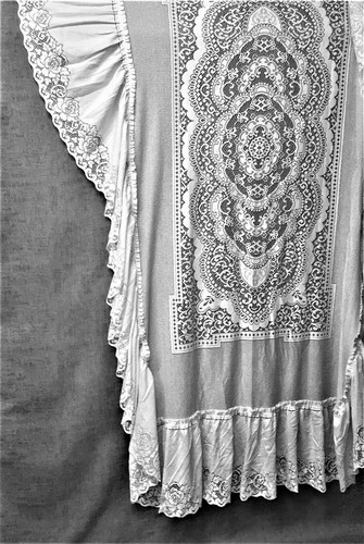 White Cotton Blend Twin Somerset Rose Flat Top Lace Canopy Vintage Style - Picture 7 of 7