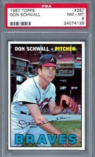 1967 Topps #267 PSA 8 Don Schwall Braves 267
