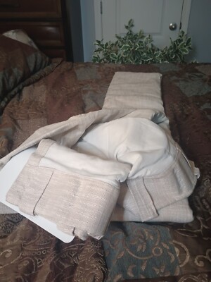 Pottery Barn Seaton Textured Cotton Lined Curtain Drape 100