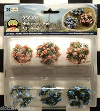 JTT SCENERY 95610 HYDRANGEA 6/PK  O-SCALE 7/8" TALL    JTT95610