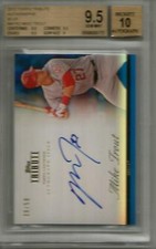 Mike Trout 2012 Topps Tribute Blue Autograph #38/50 BGS 9.5 Gem Mint