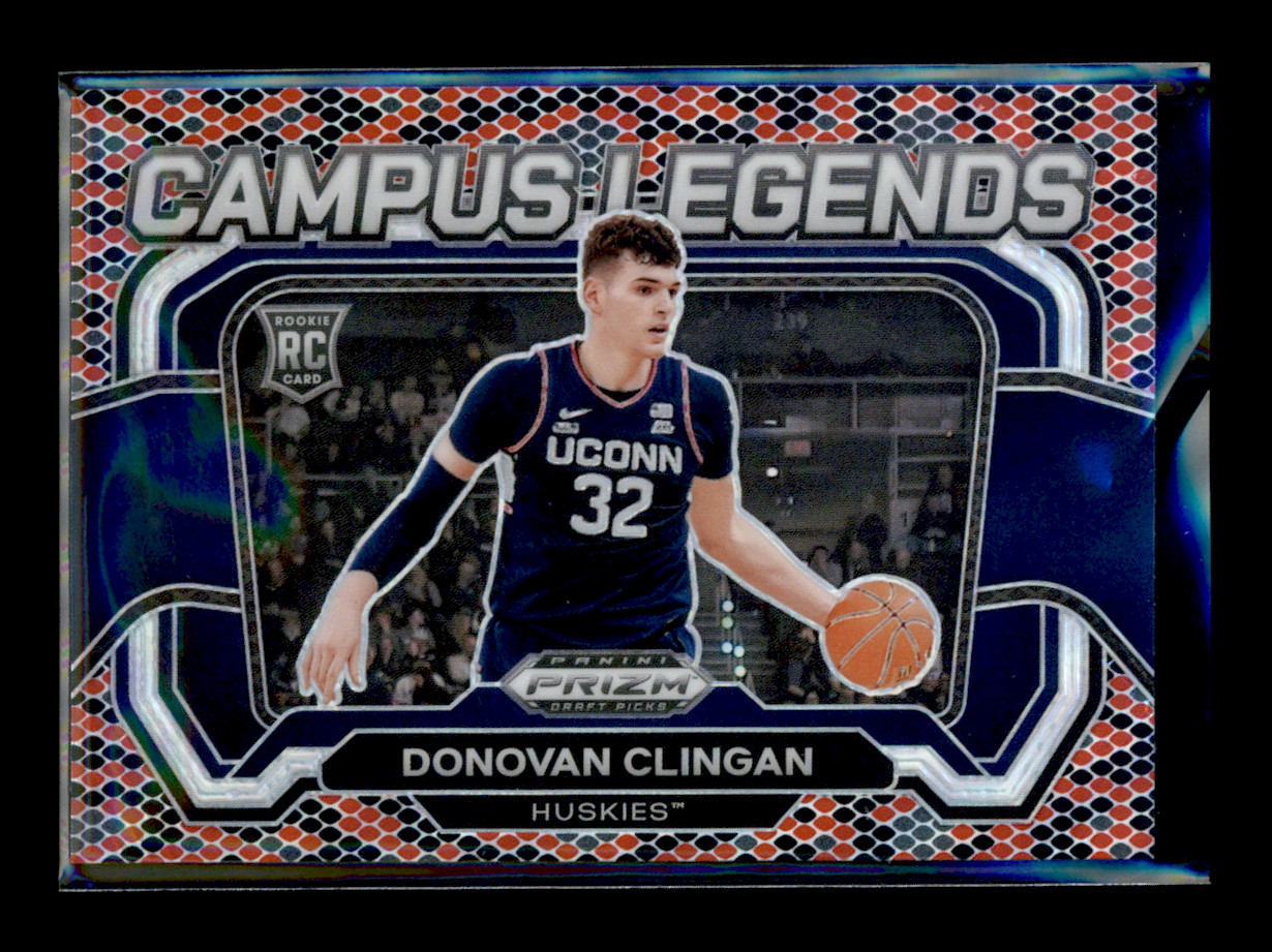 2024 Panini Prizm Draft Picks Campus Legends Donovan Clingan #9 Snakeskin RC