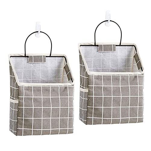 AGKupel 2Pack Wall Hanging Storage Bag - Gray and White Over The Door Closet ... - Picture 1 of 3