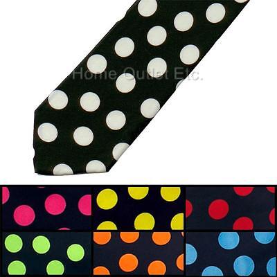 3/" Thick Diagonal Striped Neck Tie 2-Tone Casual Wide Print Pattern Polyester