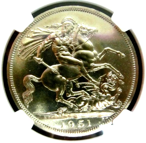 NGC PL65-Great Britain 1951 George VI Crown GEM Prooflike - 'No US Address Send'