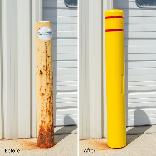6" Diameter Guardian Safety Bollard Covers for 5.5" Diameter Bollards - Picture 2 of 7