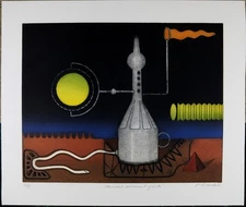 Vintage Abstract Serigraph Signed by Thomas O'Donoghue, Limited Edition Numbered