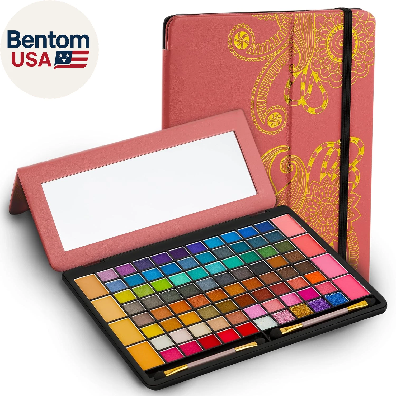 All in One Makeup Kit in Leather Case - Eye Shadow Palette Makeup for Girls, Tee