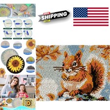 Animal Themed Latch Hook Rug Kit 20.5X15 Inch DIY Project for All Skill Levels