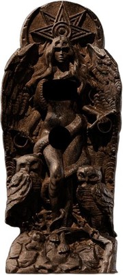 Goddess LilithStatue，Inanna, Ishtar Statue，Demoness, Pagan Decor Wooden Statu...