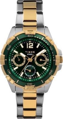 Timex Classics Men s 44.5 mm Stainless Steel Bracelet Multi Function Watch
