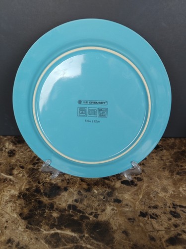 Set Of 7 Le Creuset Caribbean Teal Salad Plates 8.5" - Picture 6 of 9