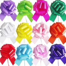Large Gift Wrapping Pull Bows 6 Inch Light Mixed Colors 12 PCS Set