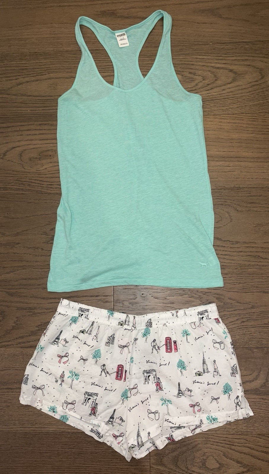 Victoria's Secret PINK Tank Top & Shorts Loungewear Sleep Pajama Set Sizes L + S