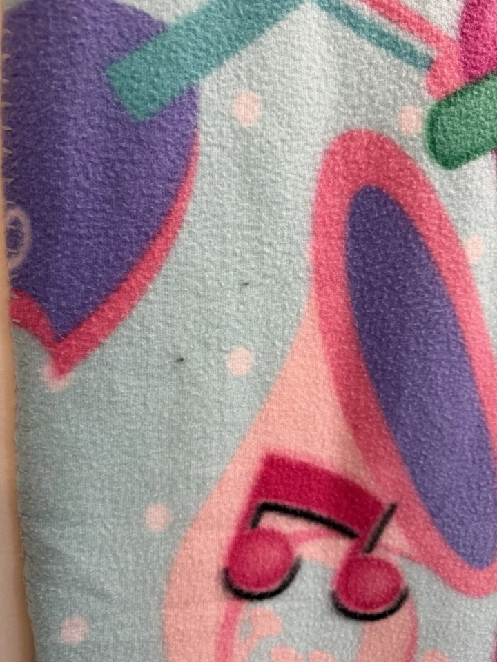 Винтажное музыкальное флисовое одеяло Barney Y2K - Изображение 3 из 4