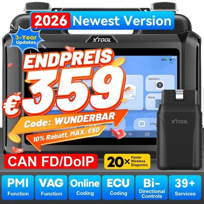 XTOOL D7W KFZ OBD2 Diagnosegerät Fehler Auslesegerät ALLE System ECU Coding TPMS