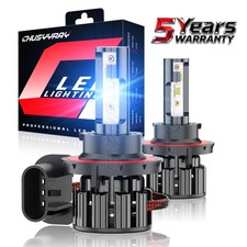2pcs H13 9008 Led Headlight Bulbs Kit High Low Beam Super Bright Blue 8000k