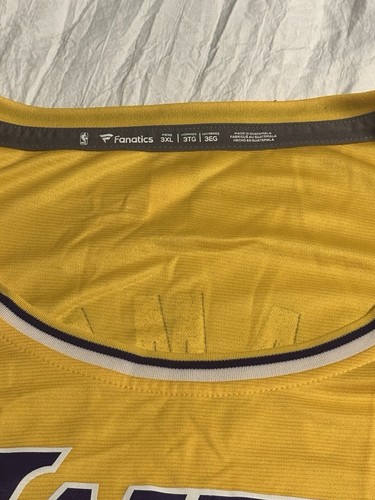 Los Angeles Lakers LeBron James Gold #23 Jersey Fanatics Replica Size 3XL - Imagen 4 de 4