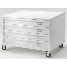 Cassettiera ECO XL A1 con Ruote 4 Cassetti Altezza Maggiorata 12cm Porta Disegni