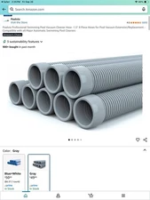 8 Sections of 40 Inch Pool Vacuum Hose - Total 26 Feet for Efficient Cleaning