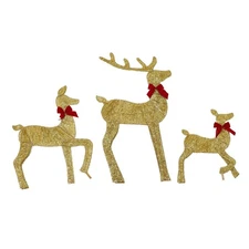 3Pcs Reindeer Christmas Decorations, Christmas Reindeer Outdoor LED Decors, X...