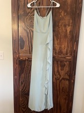 Birdy grey Theresa Chiffon Bridesmaid Dress In Sage Green Size Medium