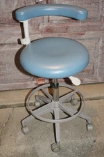 ^ Adec Dental Assistant Chair Adjustable Ergonomic Medical Stool with Armrest