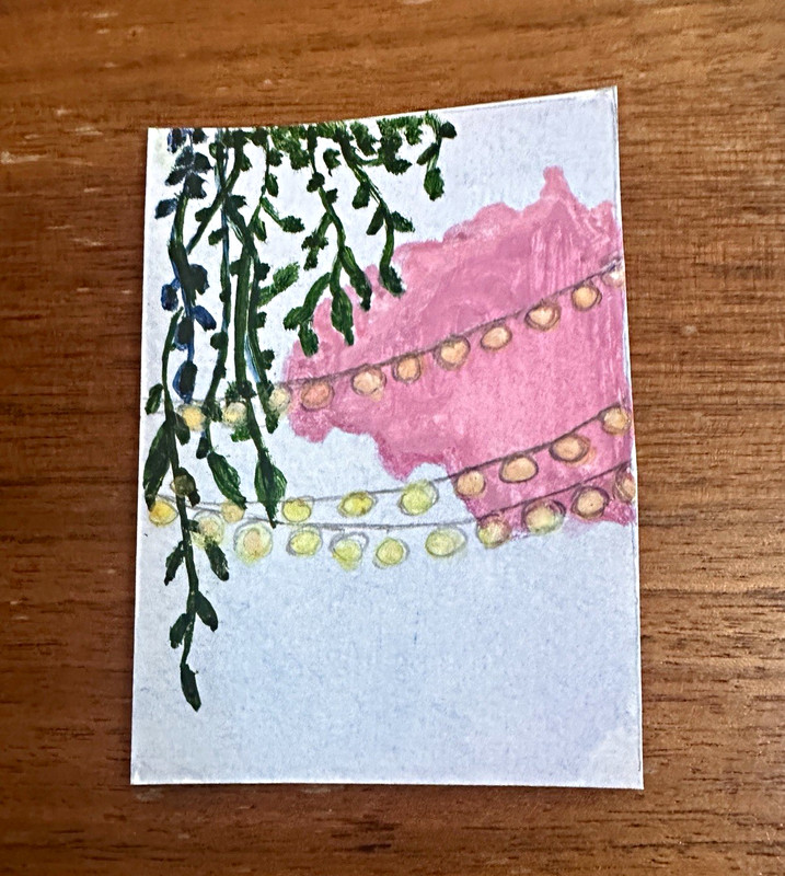 Abstract Painting on Paper, Small Unframed Single Piece, Art Theme