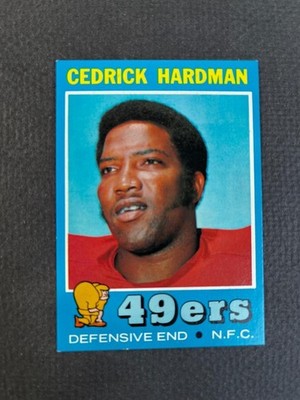 ''High-End'' CEDRICK HARDMAN 1971 Topps #149 ROOKIE Card / 49ers / N Texas State