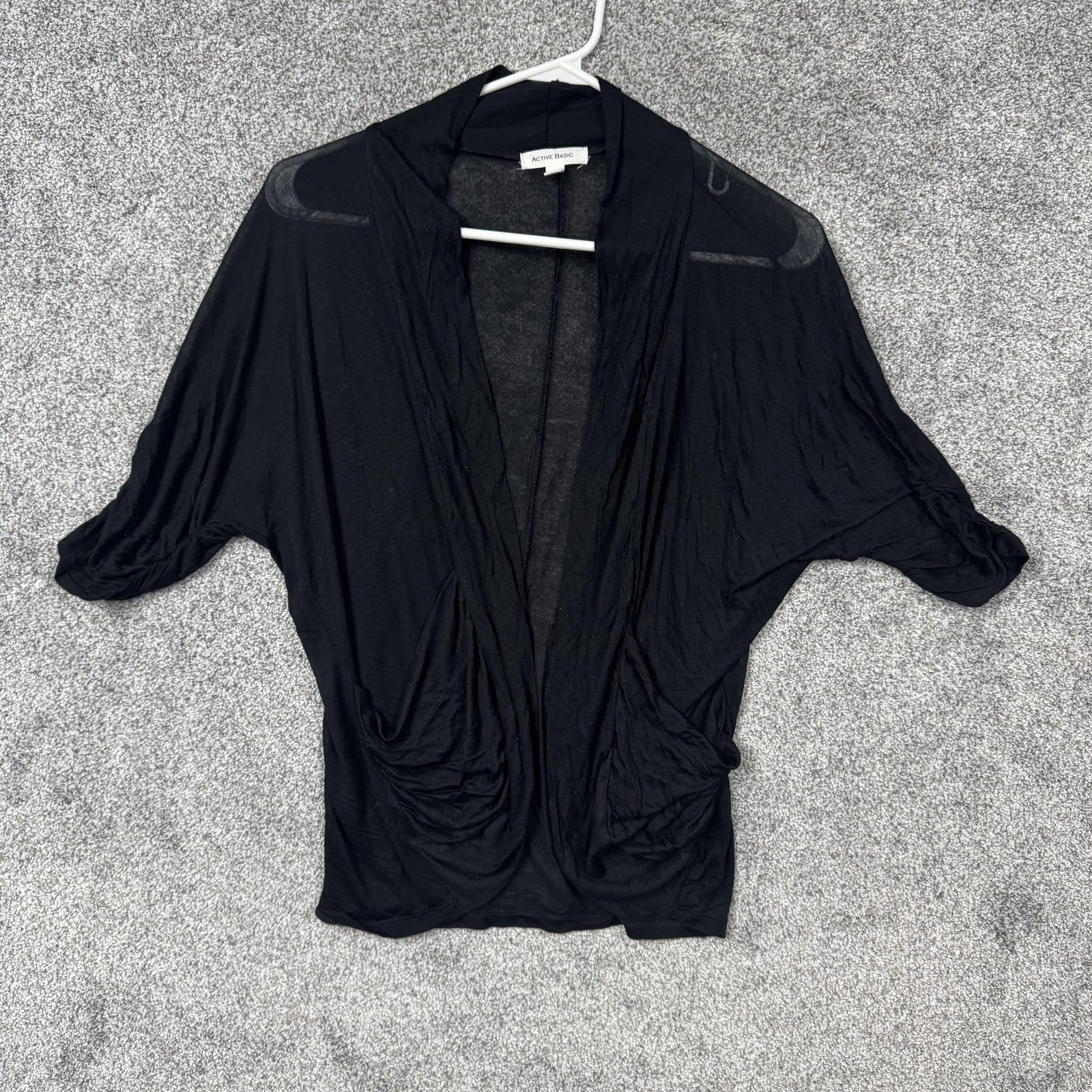 Active Basic Sheer Open Cardigan Large Pockets La… - image 1