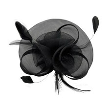 Chic Gauze Triple-Flower Fascinator Headband for Weddings  Special Occasions
