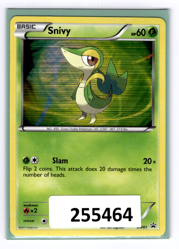 (255464) BW01 SNIVY Pokemon Black & White Black Star Holofoil Promo Card