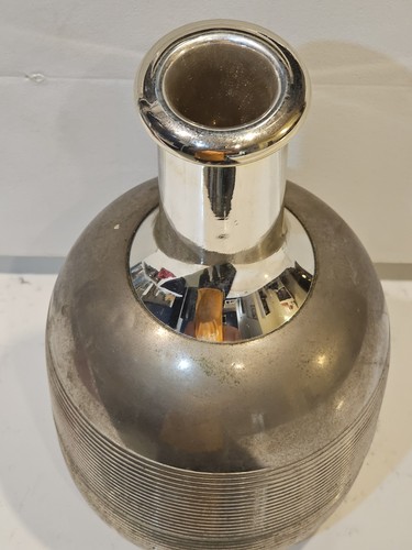 Vintage 1900er Thermosflasche "Genie" Chrom Karaffe isoliert - 13"T - Bild 3 von 5