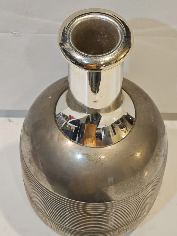 Botella Termo Vintage 1900 "Genie" Cromo Jarra Aislada - 13"T Foto 3 de 4