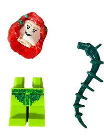 Lego Minifigure Poison Ivy Hair Over Shoulder - No Torso - Batman Dcu