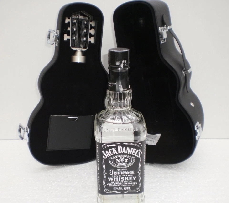 Jack Daniel's Whiskey Limited Edition Guitar Case W/EMPTY Bottle & Stopper - Image 3 of 4