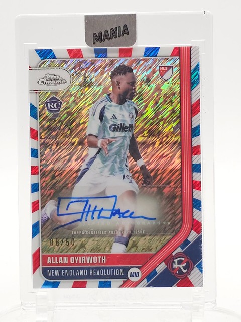 ALLAN OYIRWOTH 2026 TOPPS CHROME MLS AUTO RED WHITE BLUE SHIMMER /50 Q4920