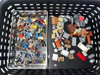 Preiser Figuren H0 Konvolut aus Anlagenabbau Zubehör 130 teile